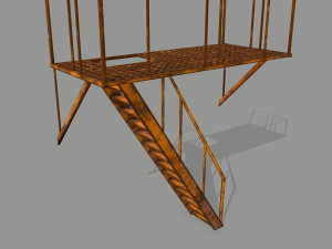 fire escape 3D मॉडल