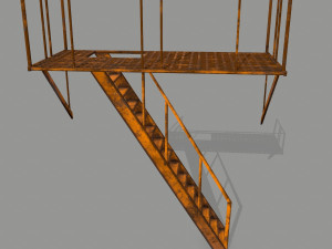 fire escape 3D मॉडल