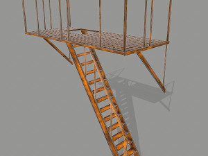 fire escape 3D मॉडल