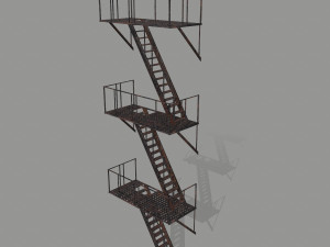 fire escape Model 3D