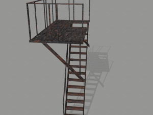 fire escape Model 3D