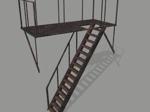 fire escape Model 3D