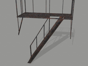 fire escape Model 3D
