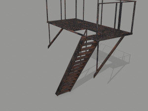 fire escape Model 3D