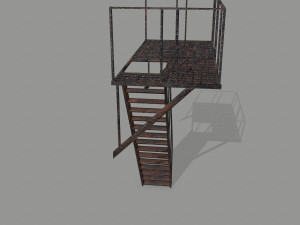 fire escape Model 3D