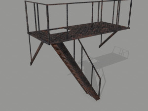 fire escape Model 3D
