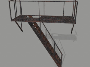 fire escape Model 3D