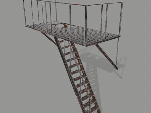 fire escape Model 3D