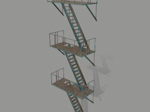 fire escape 3D 模型