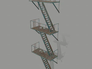fire escape 3D Model