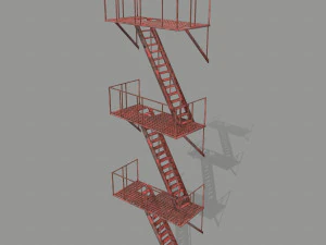 fire escape 3D Model