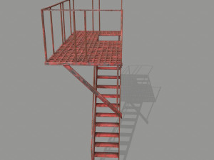 fire escape Model 3D