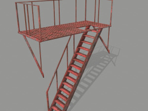 fire escape Model 3D