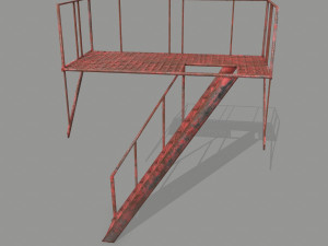 fire escape Model 3D