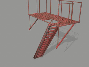 fire escape Model 3D