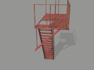 fire escape Model 3D