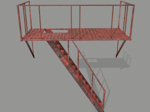 fire escape Model 3D