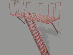 fire escape Model 3D