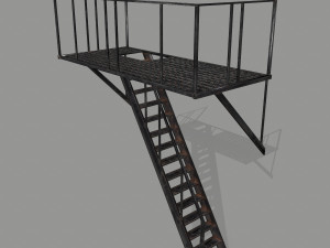fire escape 3D Model