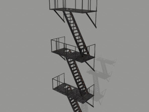 fire escape Modelo 3D