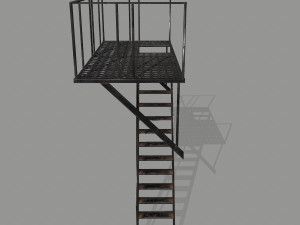 fire escape Modelo 3D