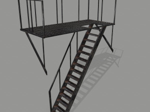 fire escape Modelo 3D