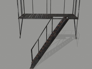 fire escape Modelo 3D
