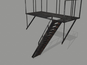 fire escape Modelo 3D