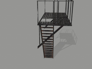 fire escape Modelo 3D