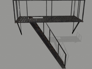 fire escape Modelo 3D