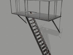 fire escape Modelo 3D