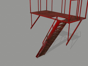 fire escape 3D Model