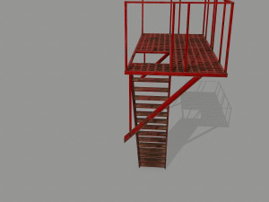 fire escape 3D Model