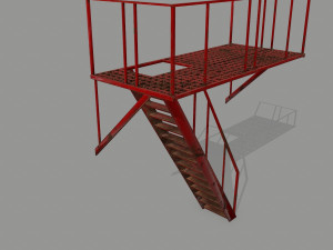 fire escape 3D Model