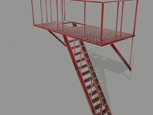 fire escape 3D Model