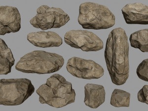 sesert rocks Modello 3D