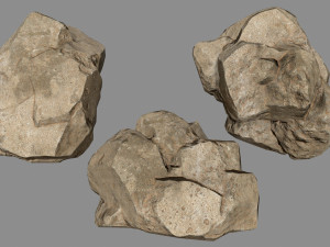 sesert rocks Modello 3D
