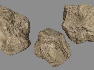 sesert rocks Modello 3D