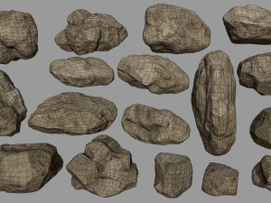 sesert rocks Modello 3D