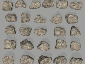 rocks set Model 3D