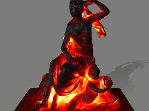 lava statue 3D मॉडल