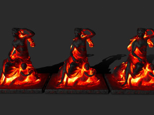 lava statue 3D मॉडल