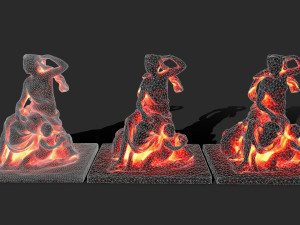 lava statue 3D मॉडल