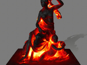 lava statue 3D मॉडल