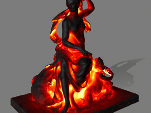 lava statue 3D मॉडल