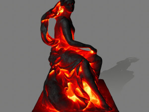 lava statue 3D मॉडल