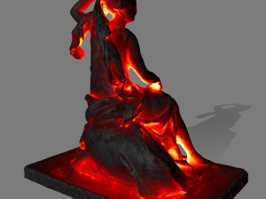 lava statue 3D मॉडल