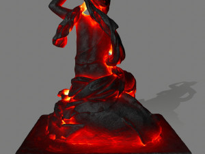 lava statue 3D मॉडल