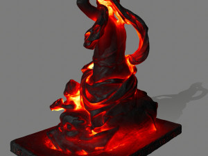 lava statue 3D मॉडल