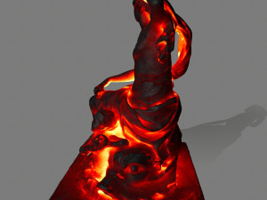 lava statue 3D मॉडल